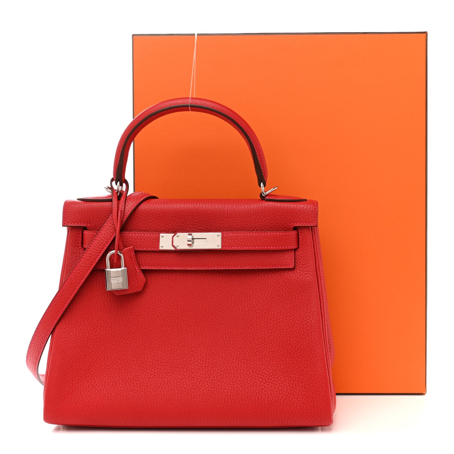 Hermes Togo Kelly Retourne 28 Rouge Casaque 12 of 12