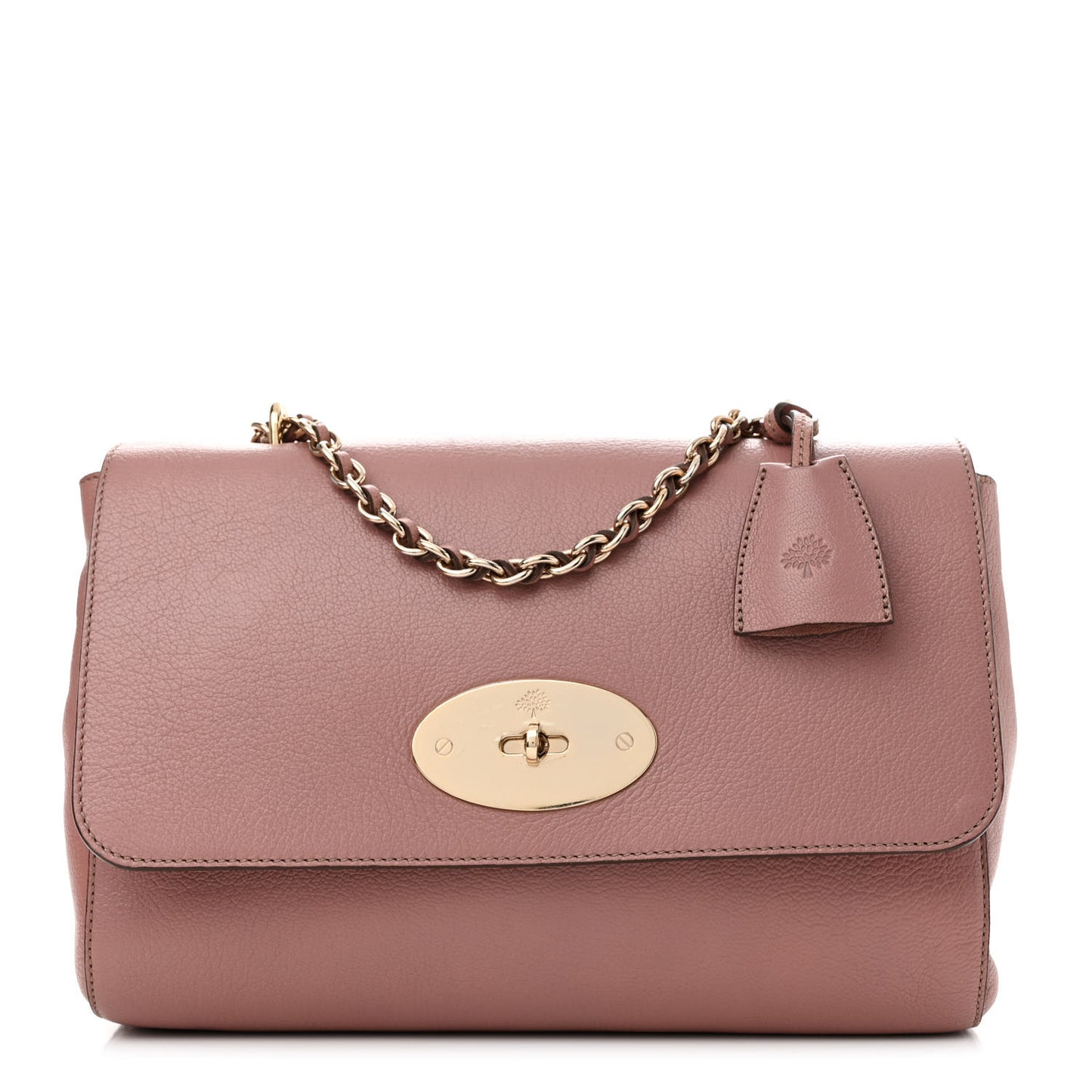 Calfskin Goat Medium Lily Flap Dark Blush