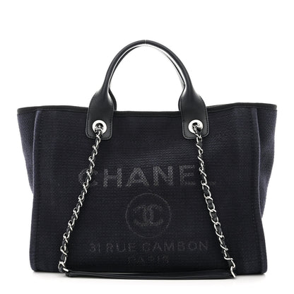 Chanel Mixed Fibers Small Deauville Tote Black 3 of 12