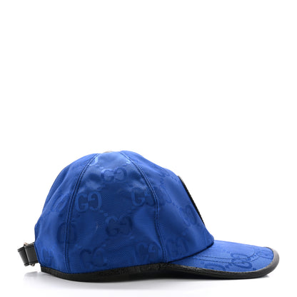 Gucci Econyl Nylon Monogram Off The Grid Baseball Hat L Orient Blue Black 6 of 14