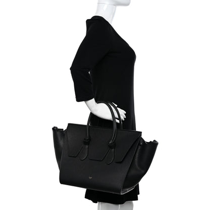 Celine Crisped Calfskin Medium Tie Knot Tote Black 2 of 11