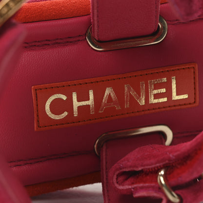 Chanel Suede Quilted Platform Sandals 37.5 Red Light Red 8 of 9