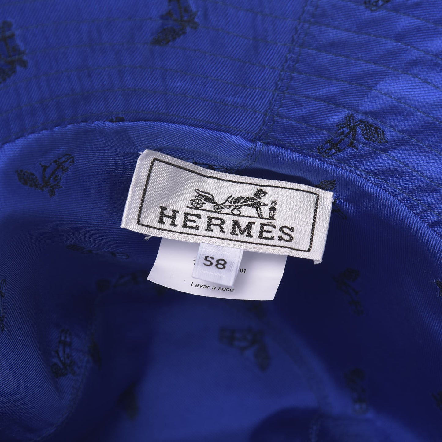 Silk Brides De Gala en Desordre Reverso Bucket Hat 58 Bleu Dur