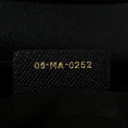 Christian Dior Grained Calfskin Saddle Bag Black 7 of 10