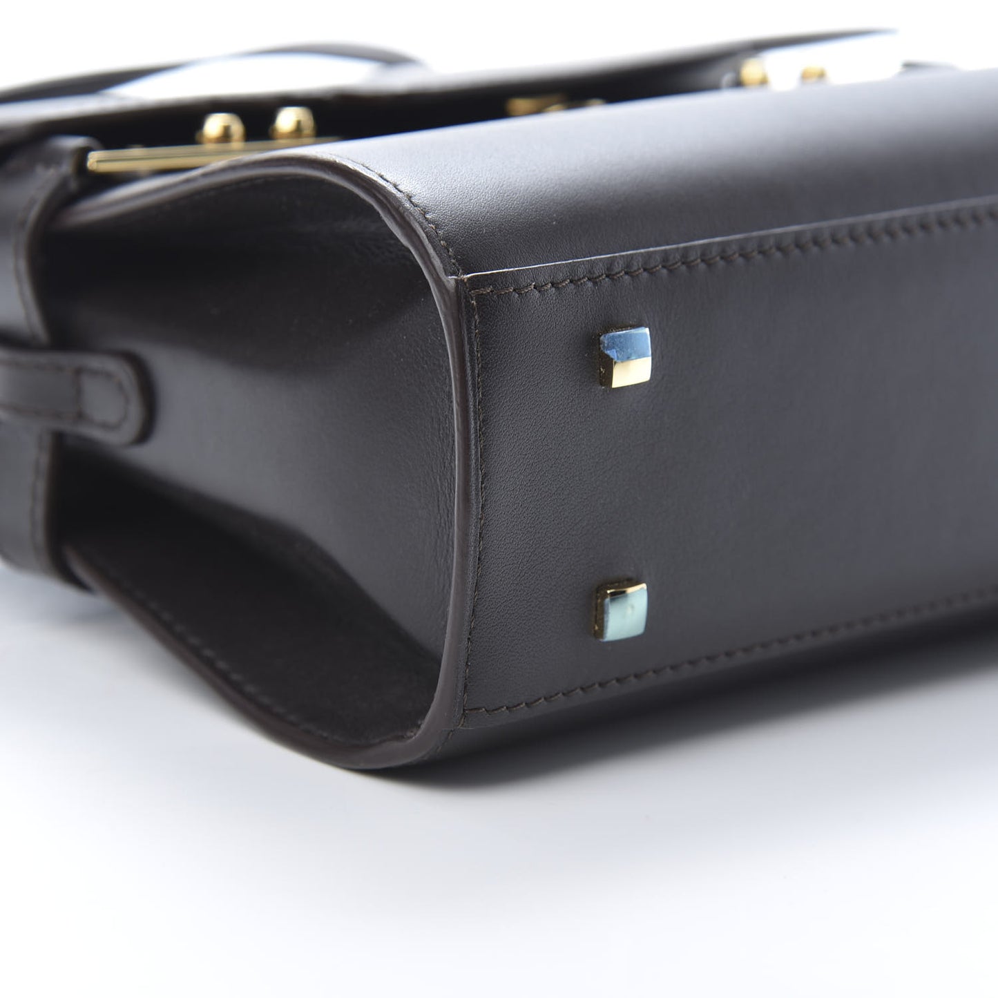 Smooth Calfskin Mini Tempete Satchel Brown