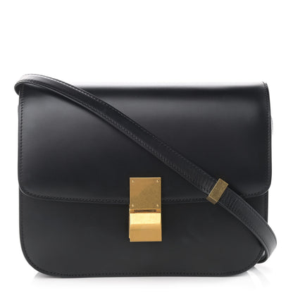 Celine Box Calfskin Medium Classic Box Flap Bag Black 1 of 13