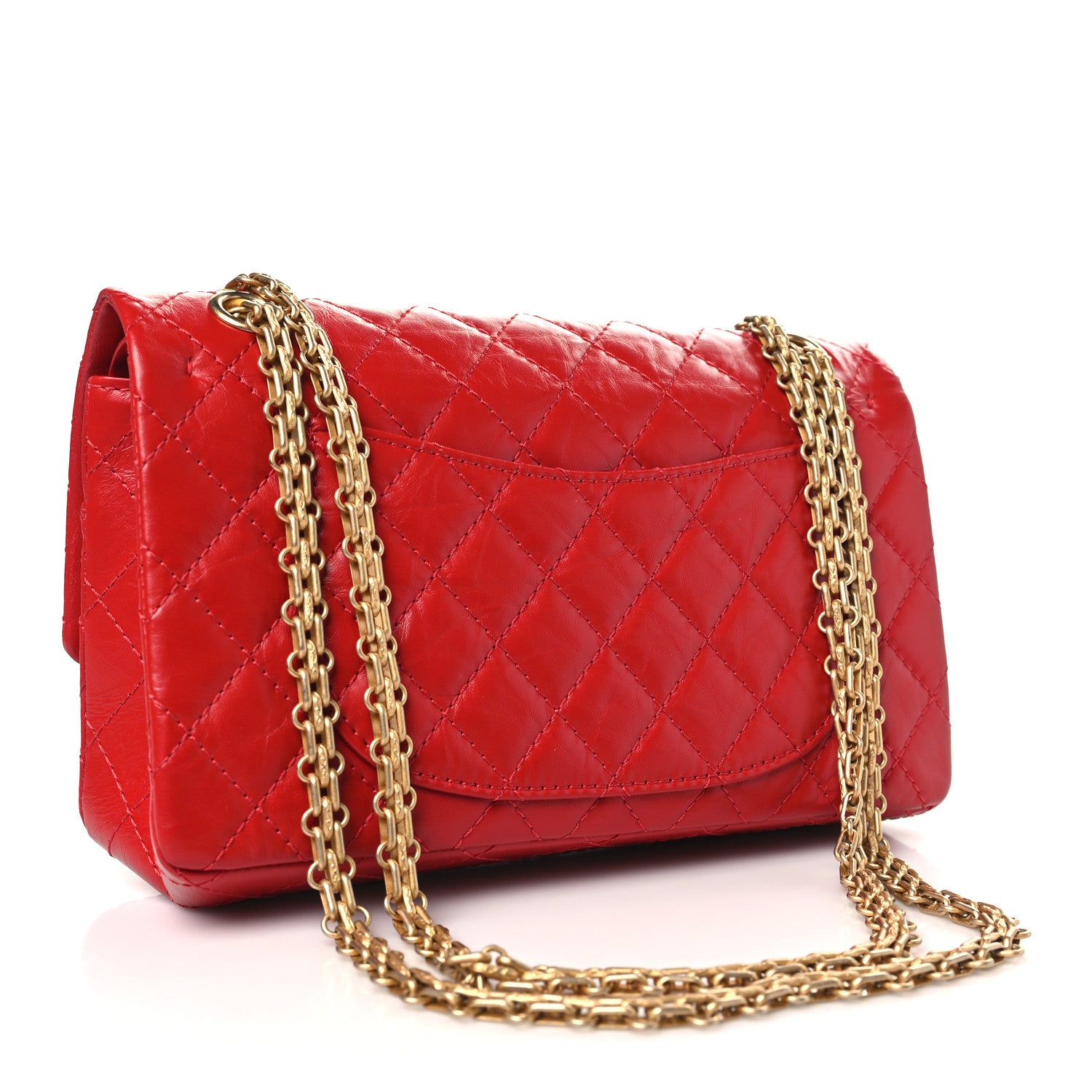 Chanel Aged Calfskin Quilted 2.55 Reissue 225 Flap Red 3 of 10