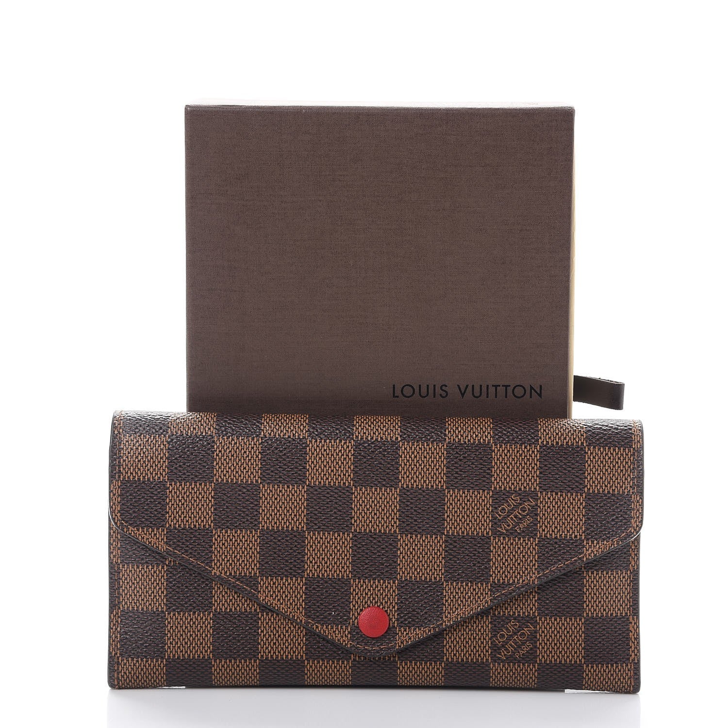Louis Vuitton Damier Ebene Josephine Wallet Red 13 of 13