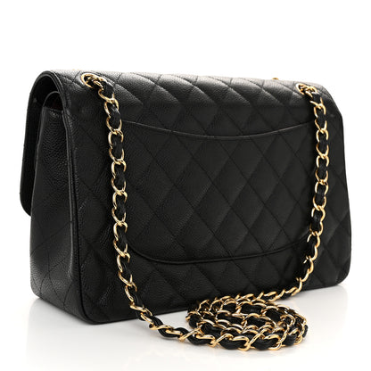 Chanel Caviar Quilted Jumbo Double Flap Black 3 of 11