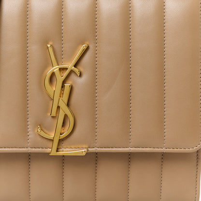 Saint Laurent Lambskin Matelasse Monogram Vicky Chain Wallet Peru 8 of 10
