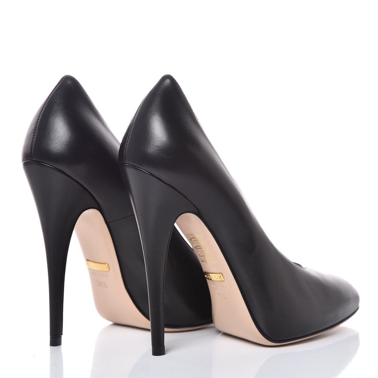 Nappa Removable Bow Elaisa Platform High Heel Pumps 36.5 Black