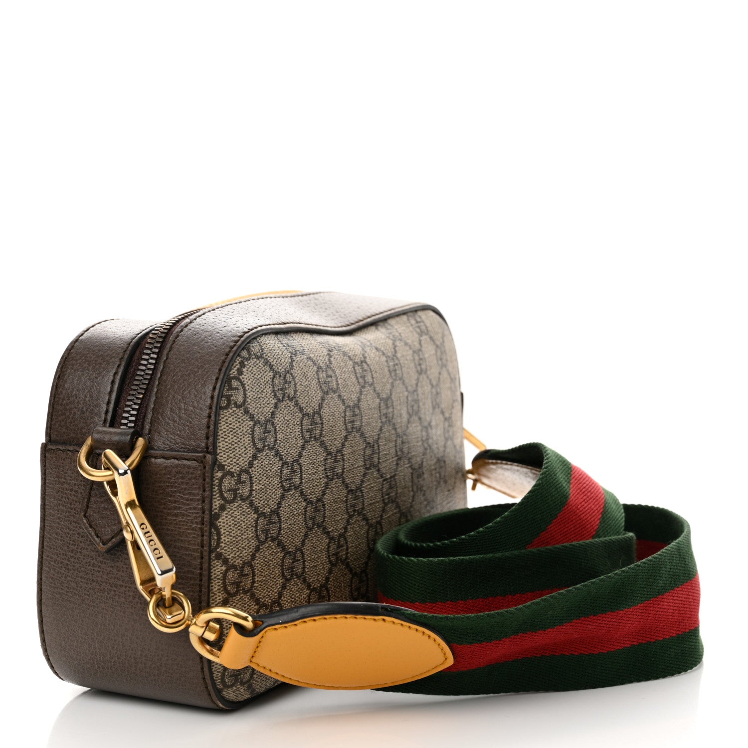 Gucci GG Supreme Monogram Web Neo Vintage Shoulder Bag Beige New Acero Crop 2 of 11