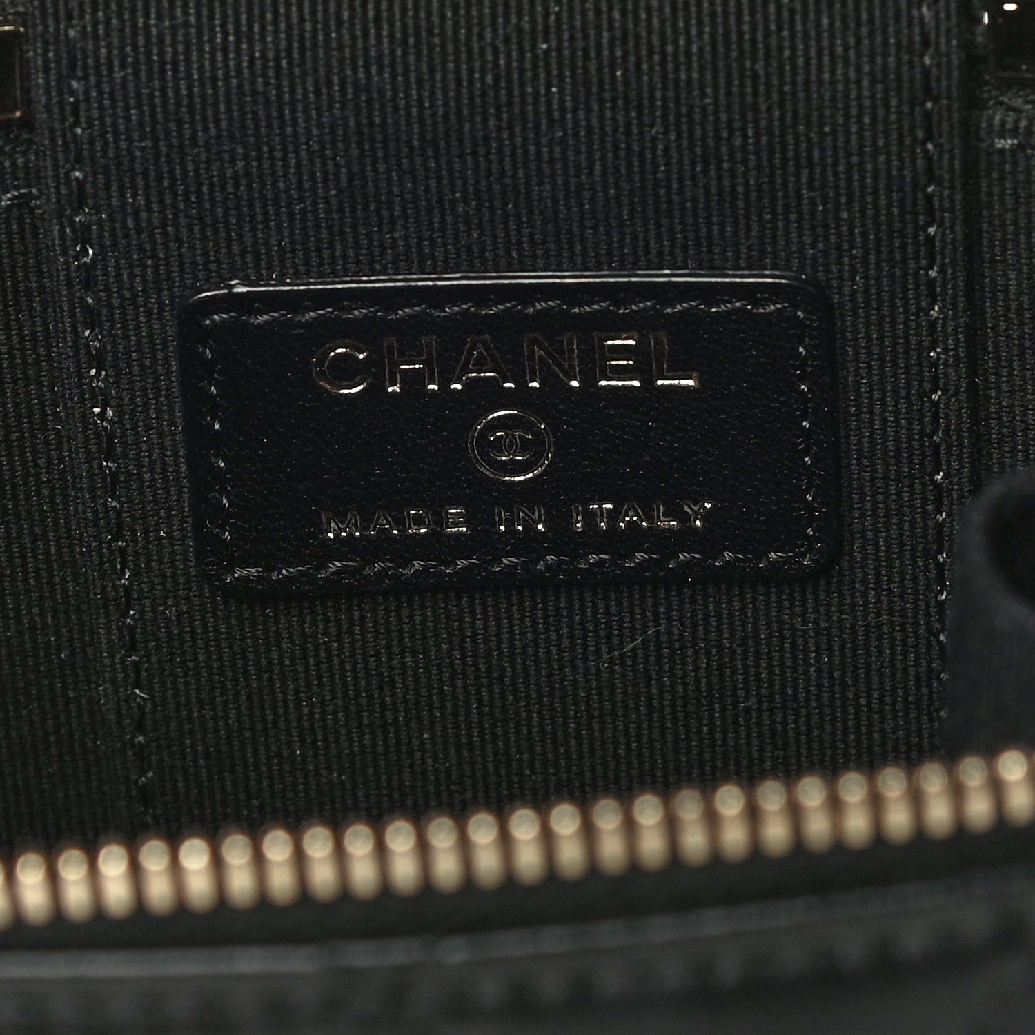 Chanel Lambskin Quilted Top Handle Mini Vanity Case With Chain Black 6 of 11