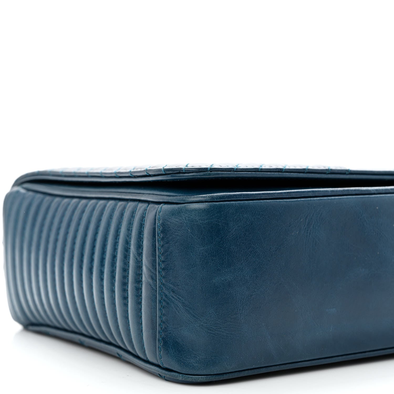 Chanel Glazed Calfskin Quilted Large Coco Boy Flap Blue 10 of 12