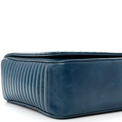 Chanel Glazed Calfskin Quilted Large Coco Boy Flap Blue 10 of 12