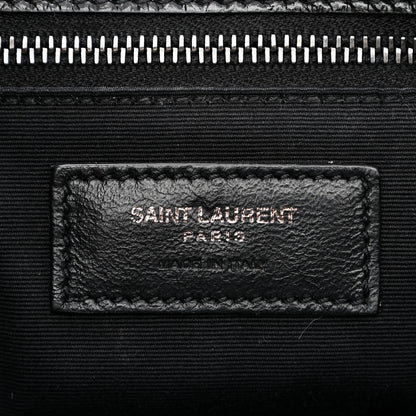 Saint Laurent Crinkled Calfskin Matelasse Monogram Medium Niki Chain Satchel Black 6 of 12