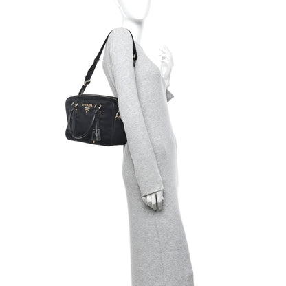 Prada Tessuto Nylon Saffiano Bauletto Black 2 of 10