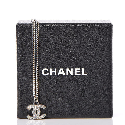 Chanel Crystal Timeless CC Necklace Silver 4 of 6