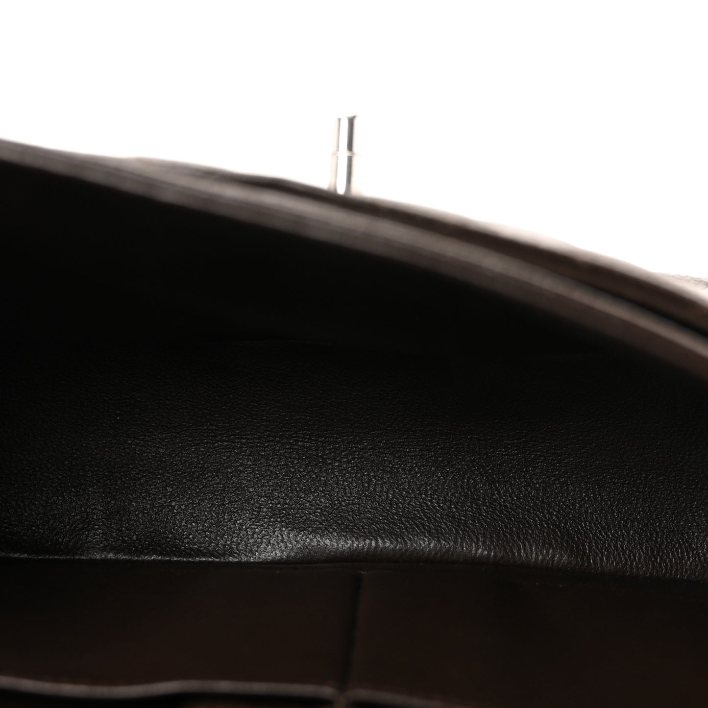 Caviar Quilted Medium Double Flap Dark Brown