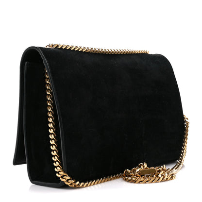 Saint Laurent Suede Medium Classic Monogram Kate Satchel Black 3 of 11