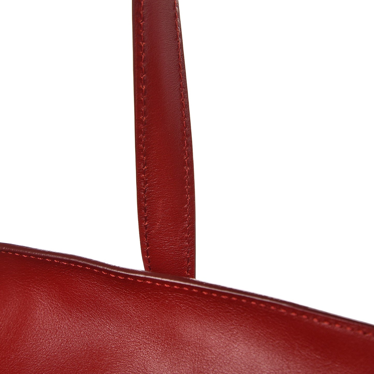 Calfskin Large Skull Padlock Zip Around Tote Red