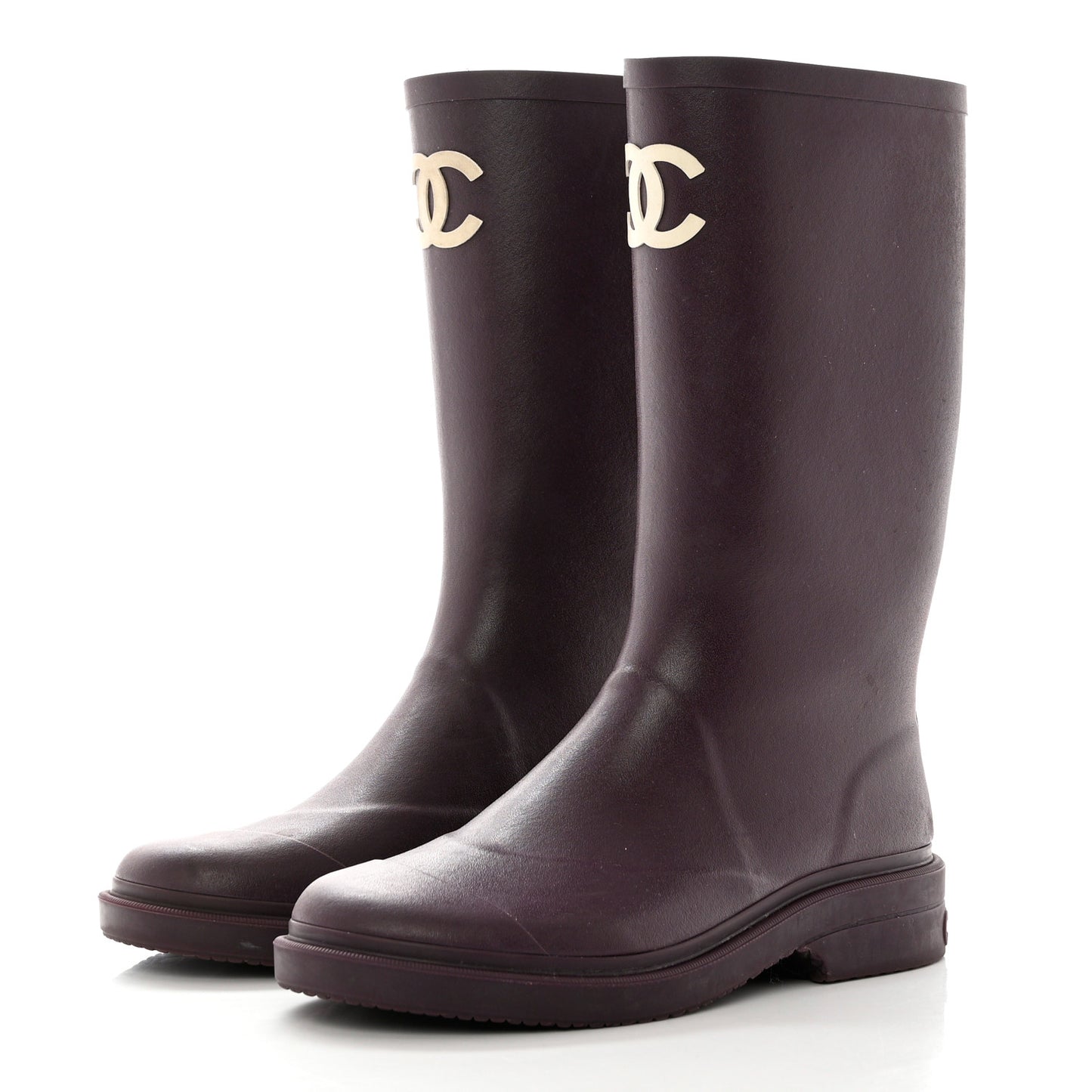 Caoutchouk CC High Boots 40 Dark Purple