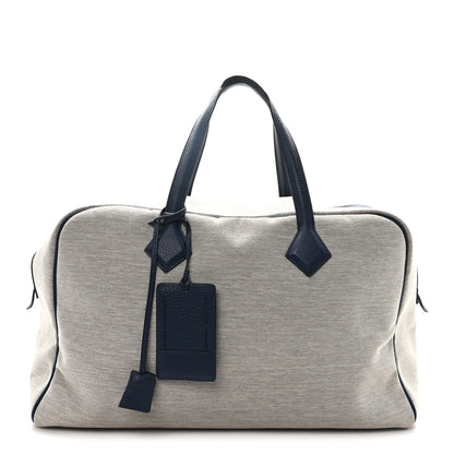 Hermes Toile Taurillon Clemence Victoria II 43 Bleu de Prusse 1 of 10