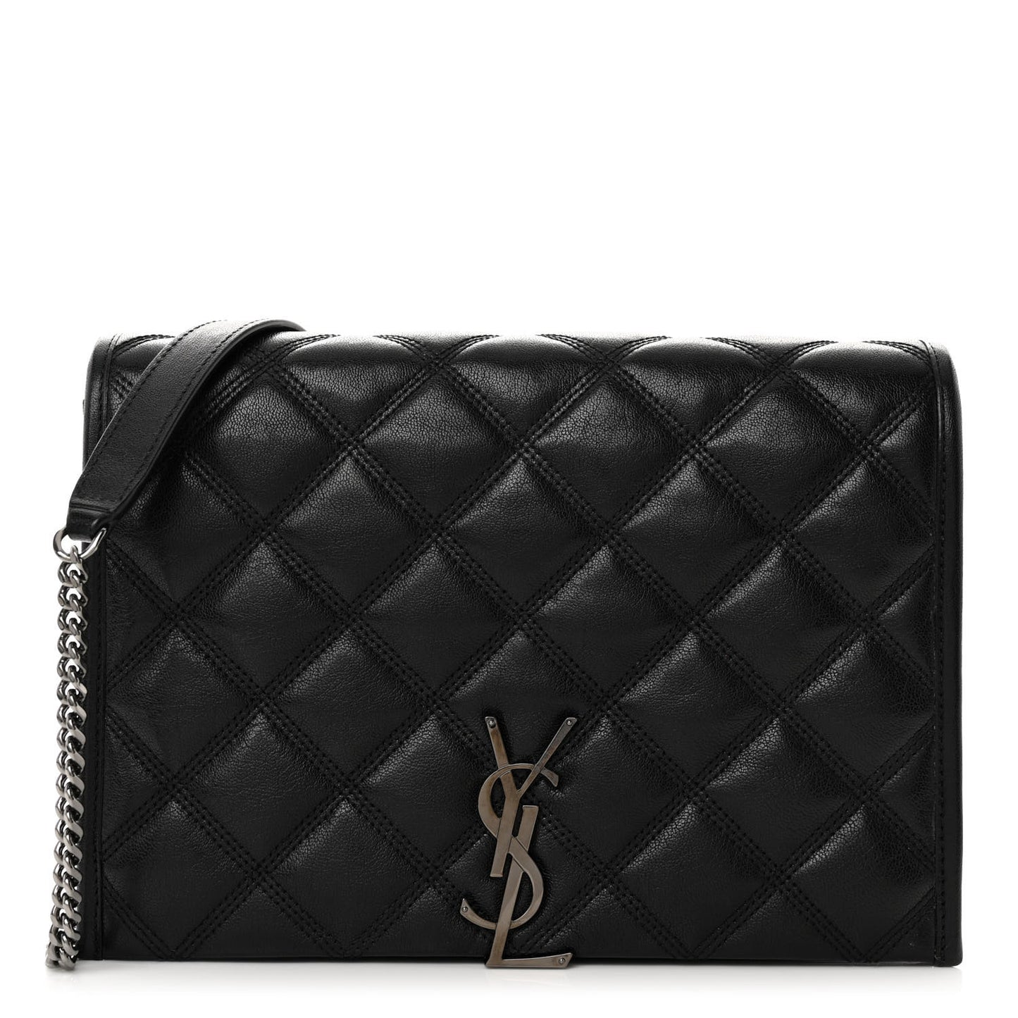 Lambskin Quilted Mini Becky Chain Bag Black