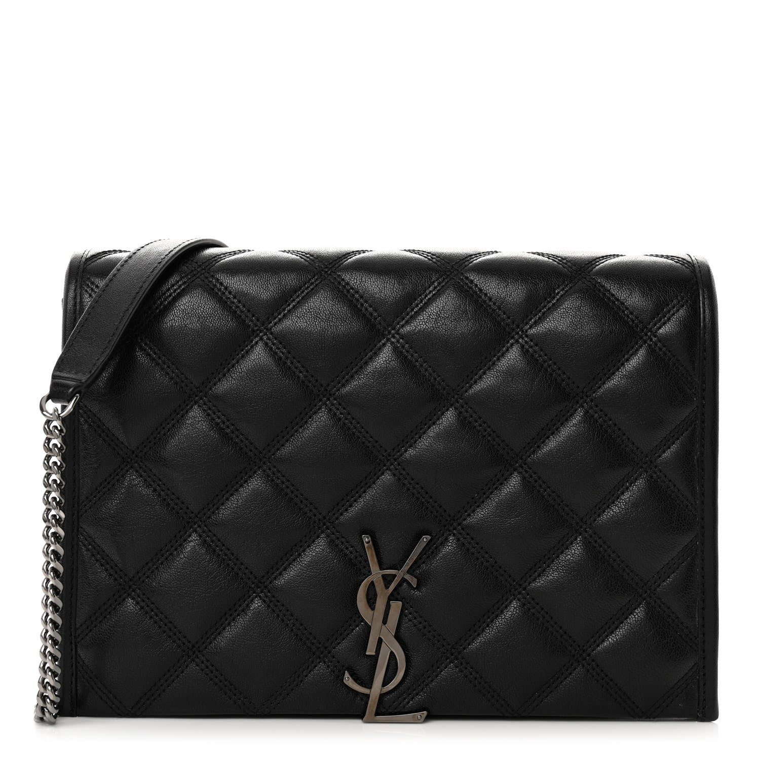 Saint Laurent Lambskin Quilted Mini Becky Chain Bag Black 1 of 8