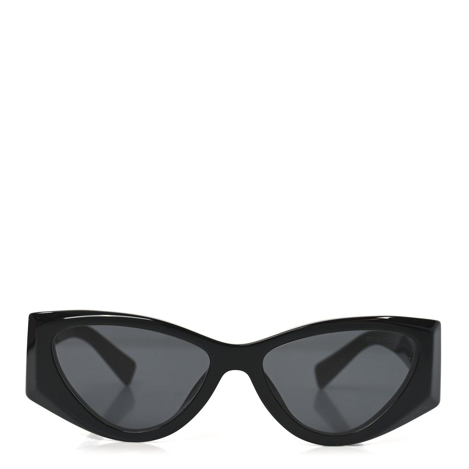 Miu Miu Acetate Rectangle Sunglasses SMU 06Y Black 2 of 7