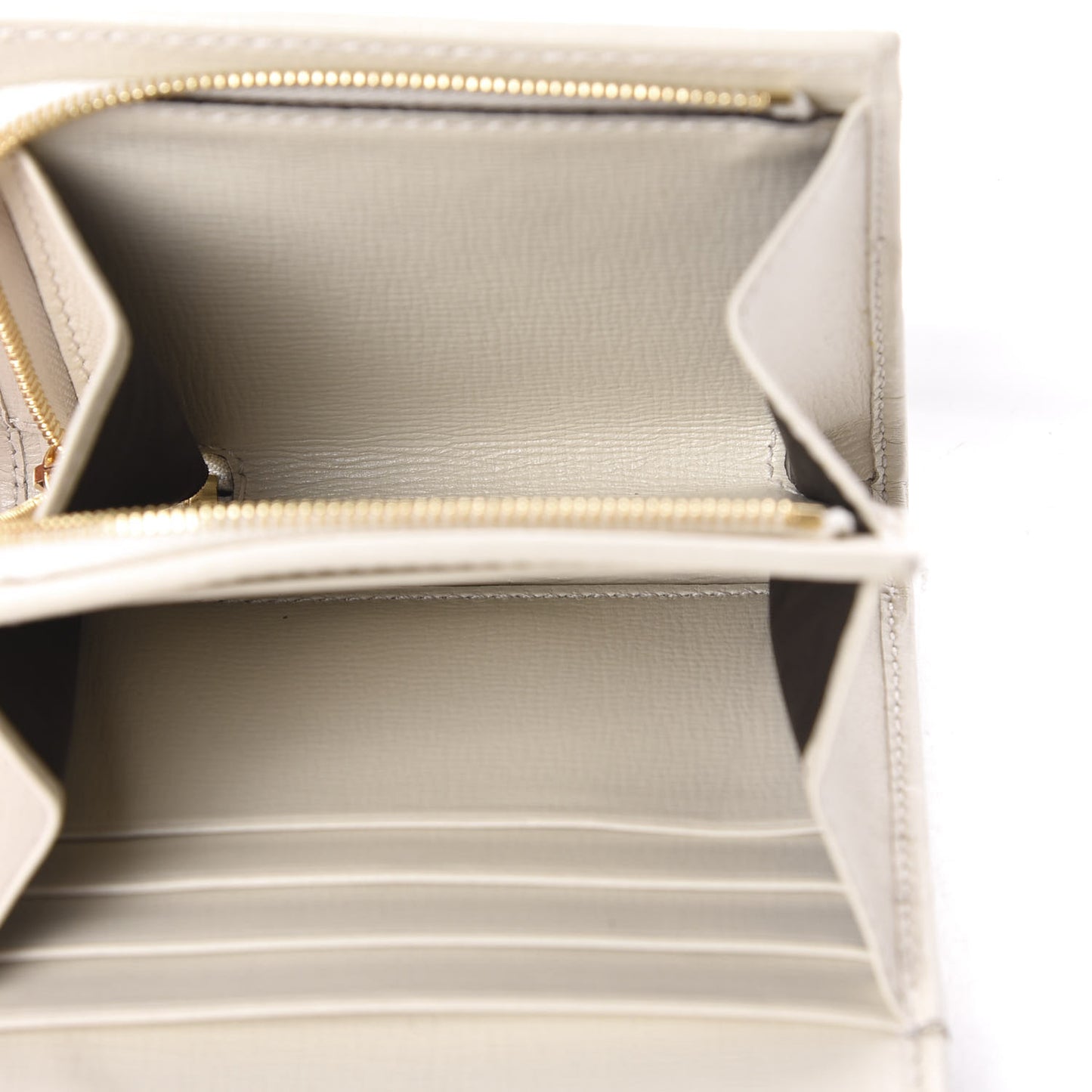 GG Supreme Monogram Azalea Calfskin Horsebit 1955 Flap Card Case Wallet Beige Ebony Mystic White