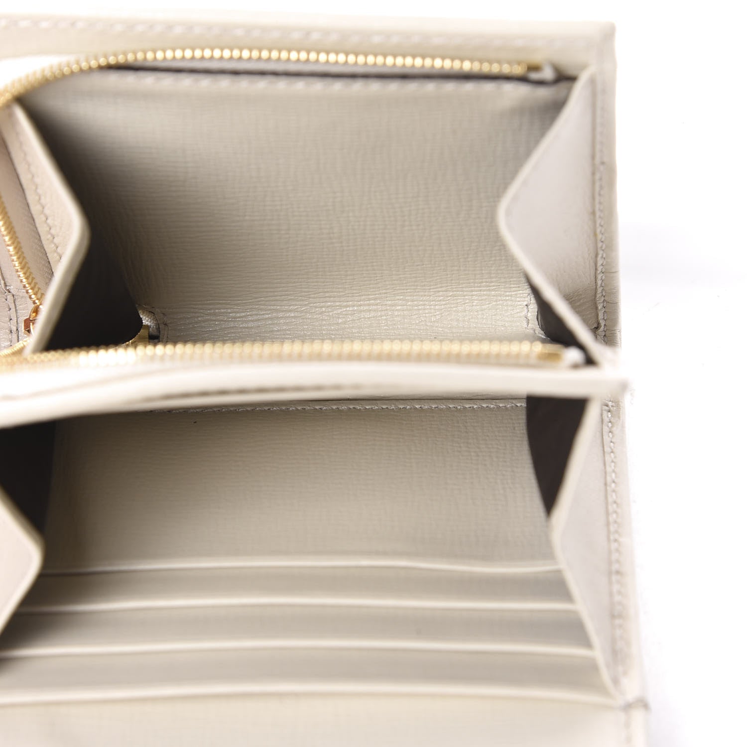 Gucci GG Supreme Monogram Azalea Calfskin Horsebit 1955 Flap Card Case Wallet Beige Ebony Mystic White 5 of 9