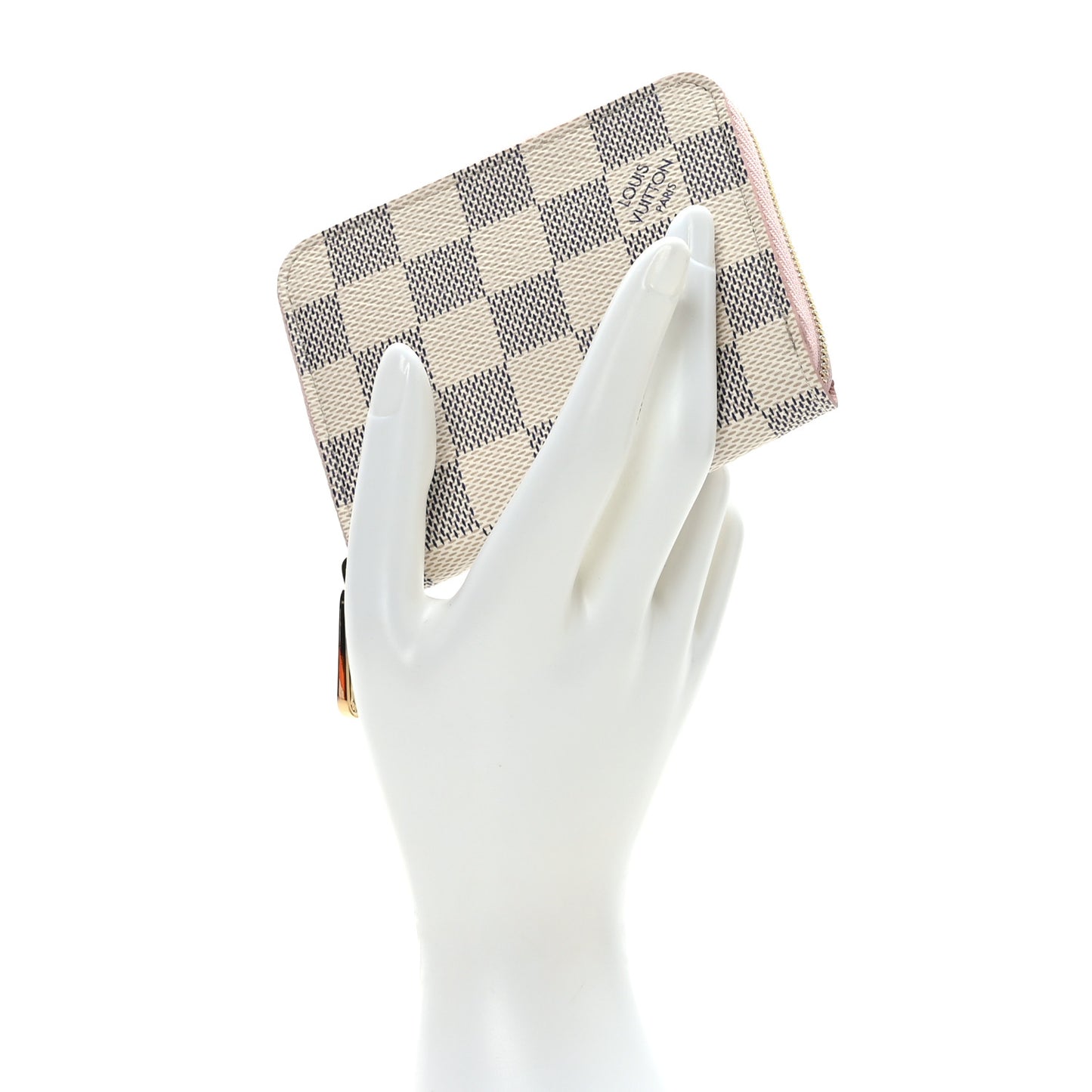 Damier Azur Zippy Coin Purse Rose Ballerine