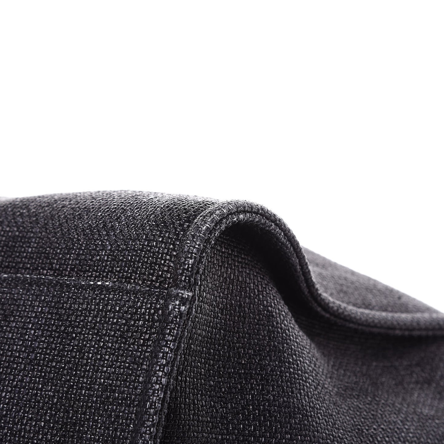 Woven Straw Raffia Large Deauville Tote Black