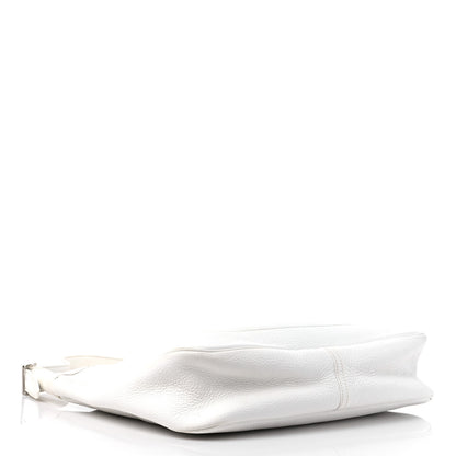 Hermes Taurillon Clemence Sac Trim II 35 White 4 of 15