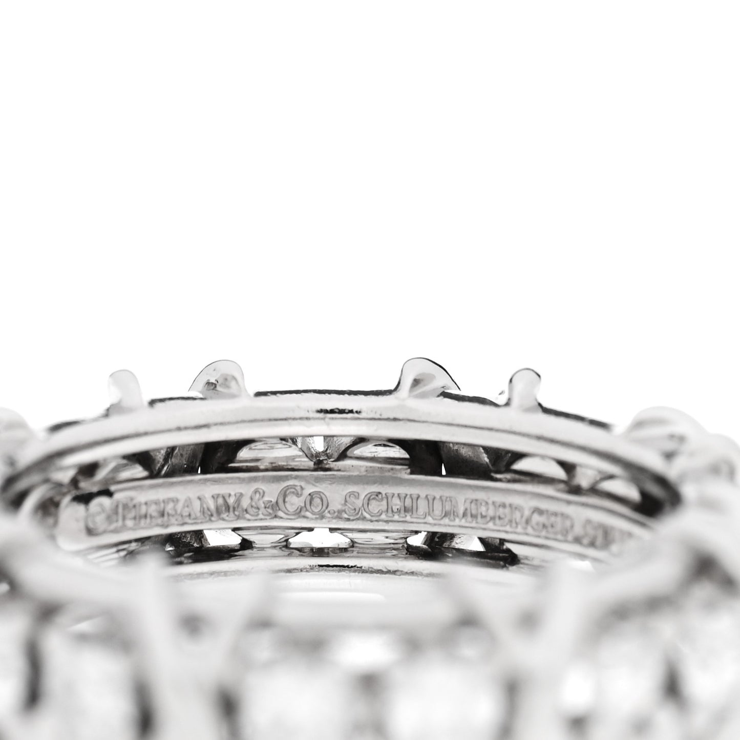 Platinum Diamond Schlumberger Sixteen Stone Ring 54 7