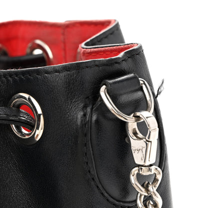 Christian Louboutin Calfskin Sequin Marie Jane Bucket Black 10 of 13