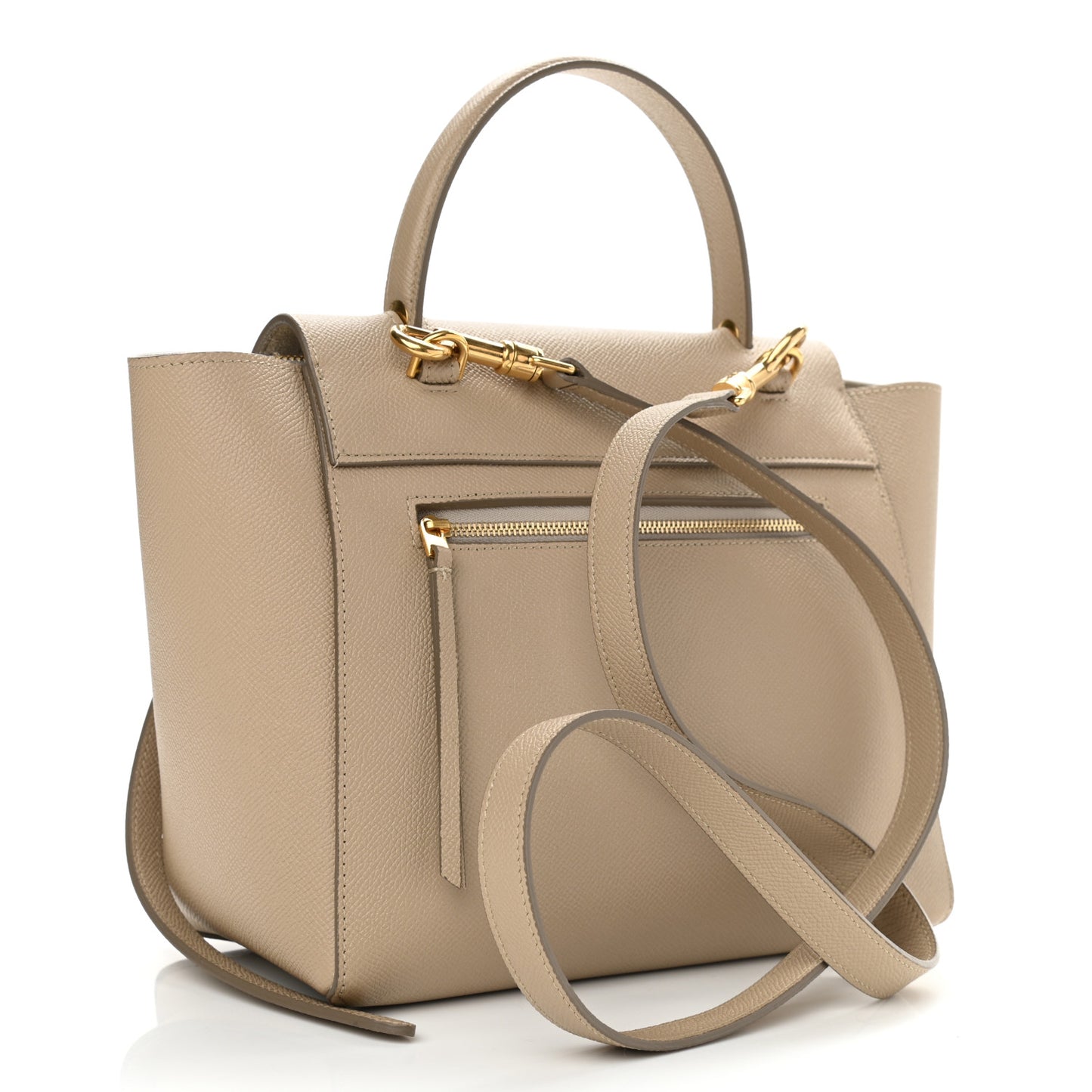 Grained Calfskin Micro Belt Bag Light Taupe