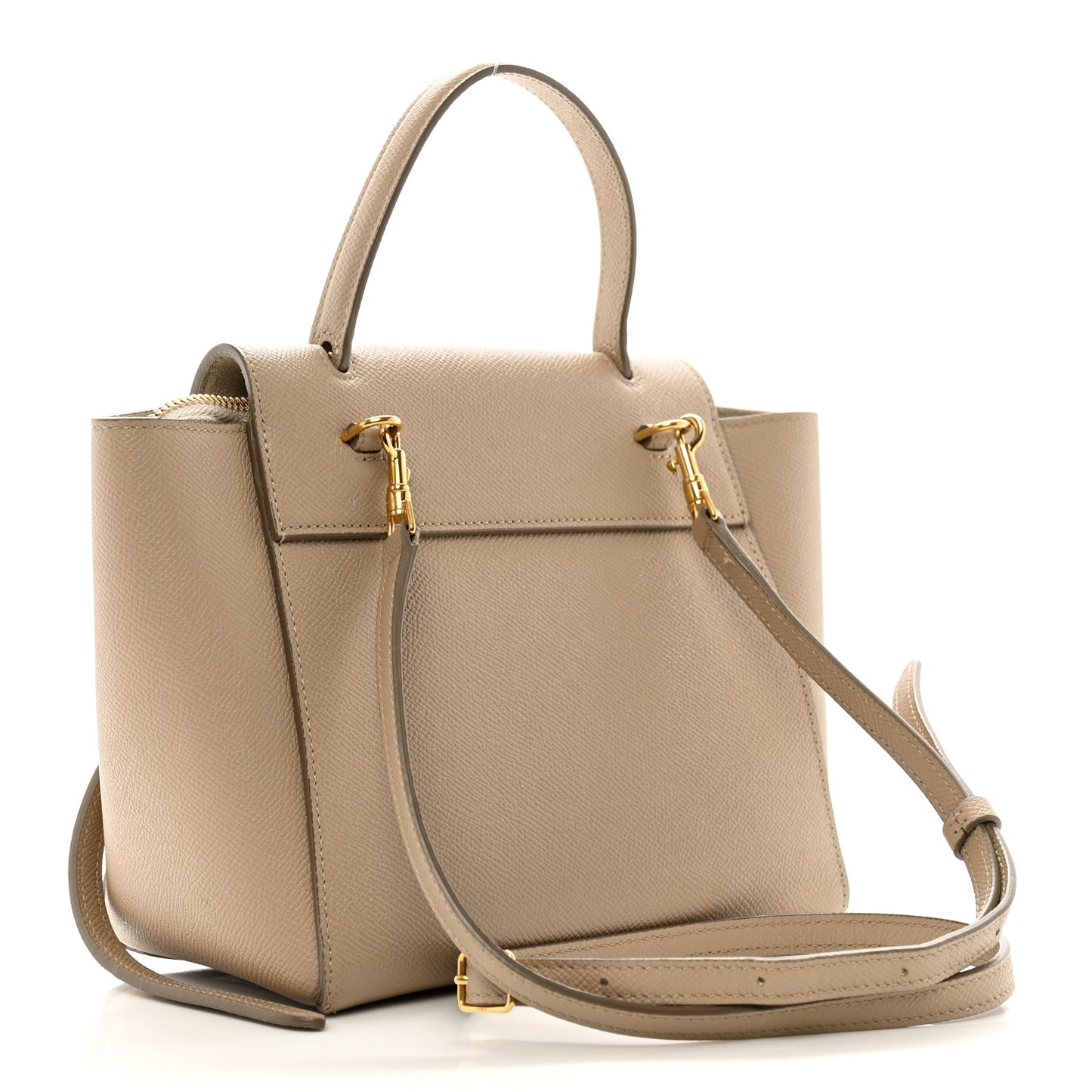 Grained Calfskin Nano Belt Bag Light Taupe