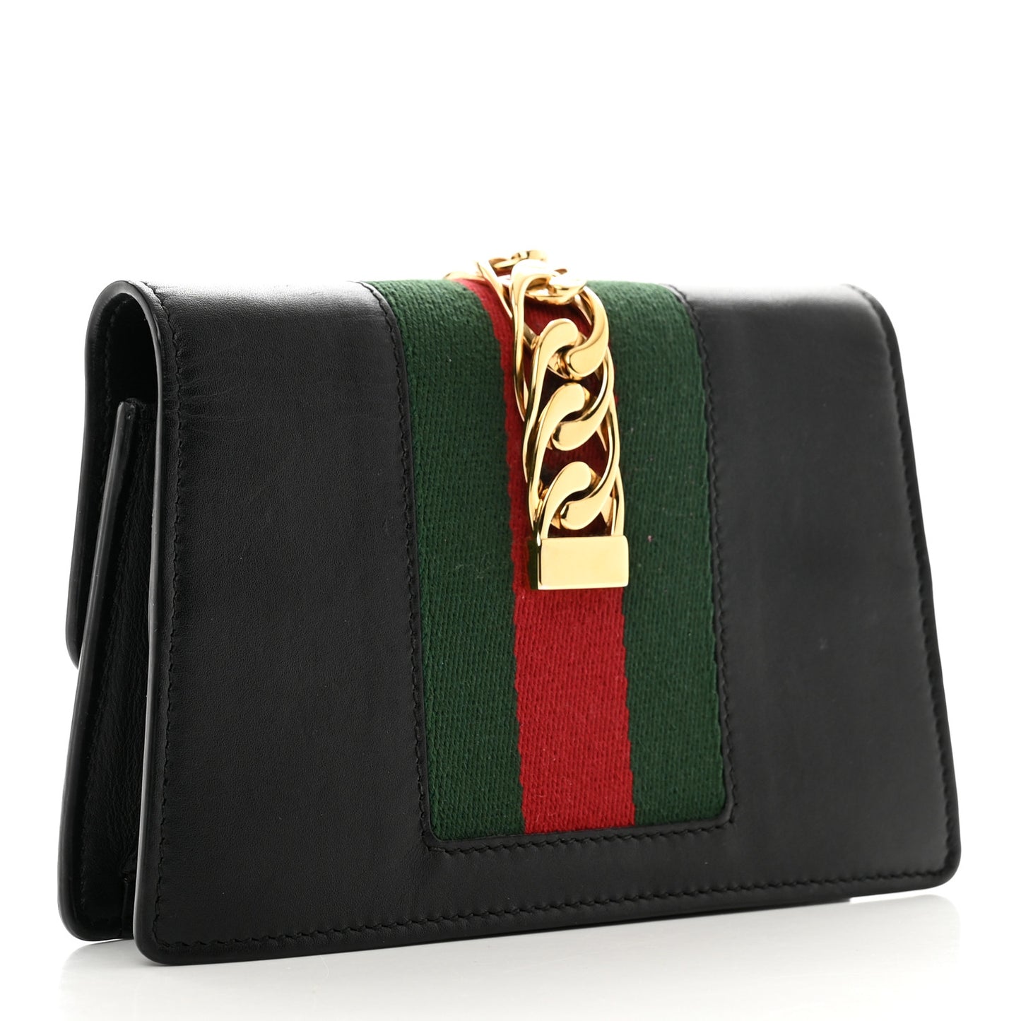 Calfskin Super Mini Sylvie Chain Shoulder Bag Black