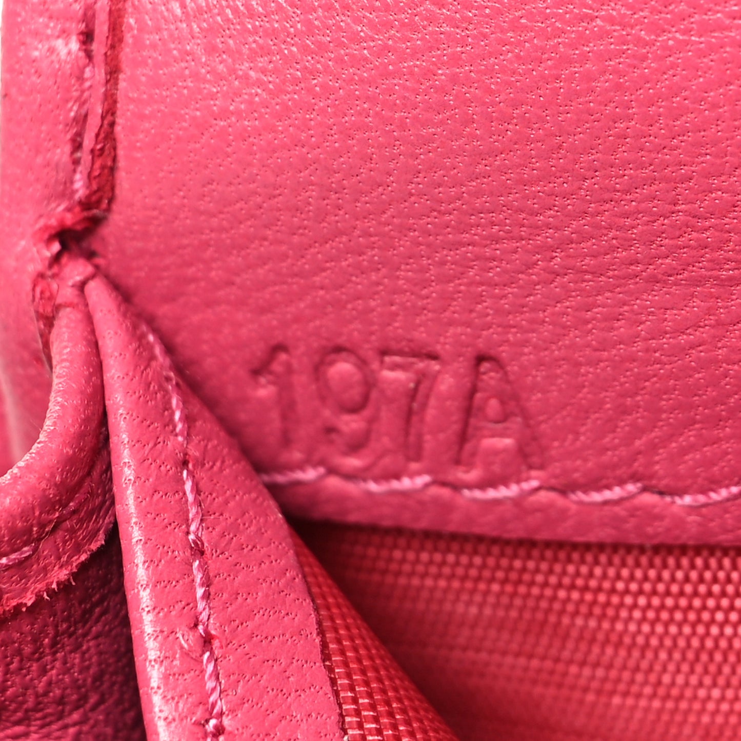 Nappa Impunture Flap Card Holder Key Ring Magenta