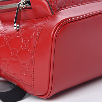 Gucci Guccissima Signature Small Day Backpack Hibiscus Red 13 of 15