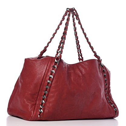 Chanel Calfskin Large East West Modern Chain Tote Red 3 of 11