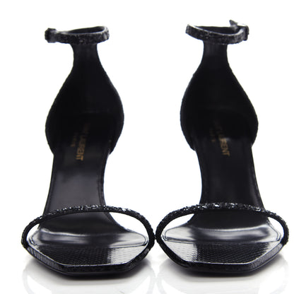 Saint Laurent Glitter Opyum 85 Sandals 37 Black 2 of 11