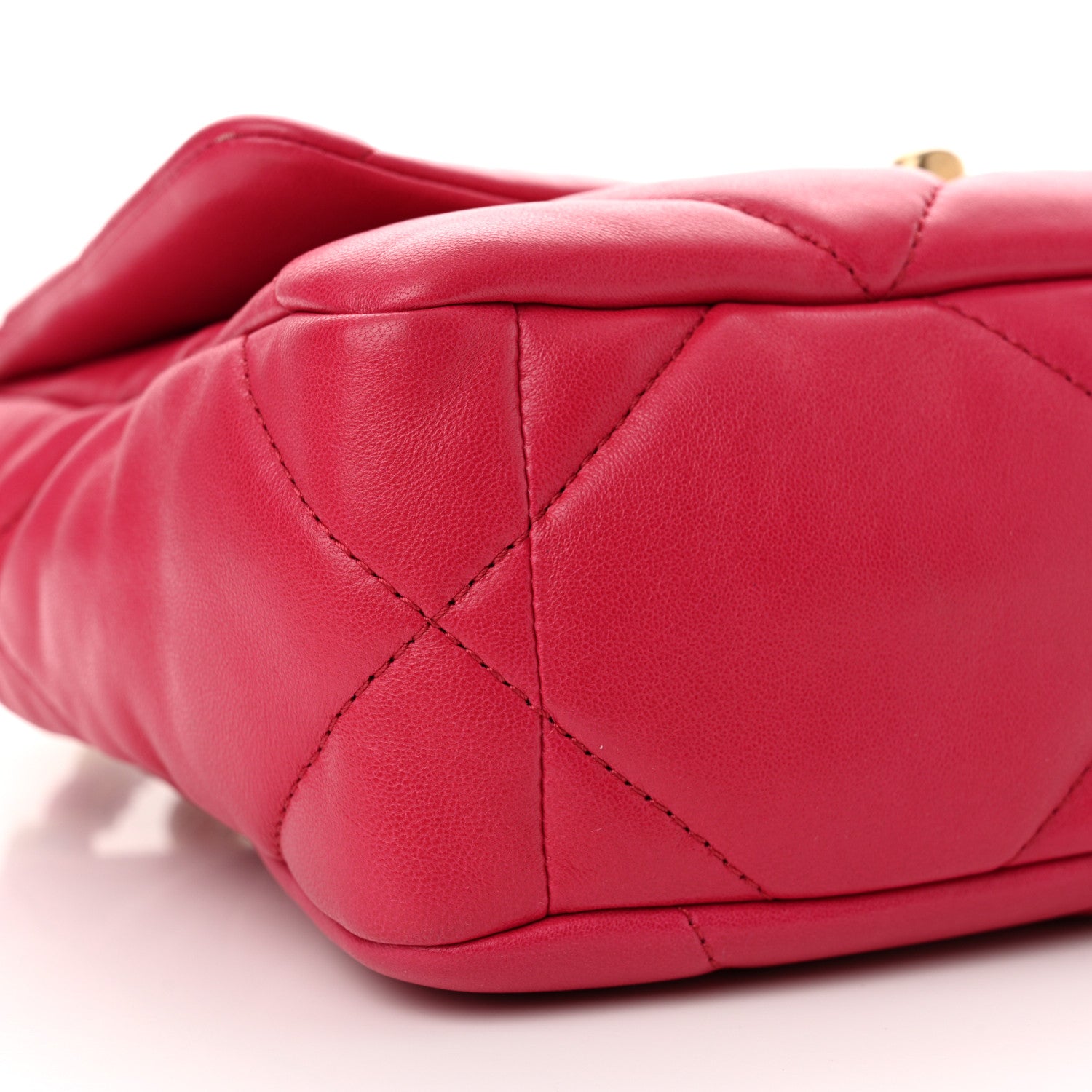 Chanel Lambskin Quilted Medium Chanel 19 Flap Dark Pink 9 of 10