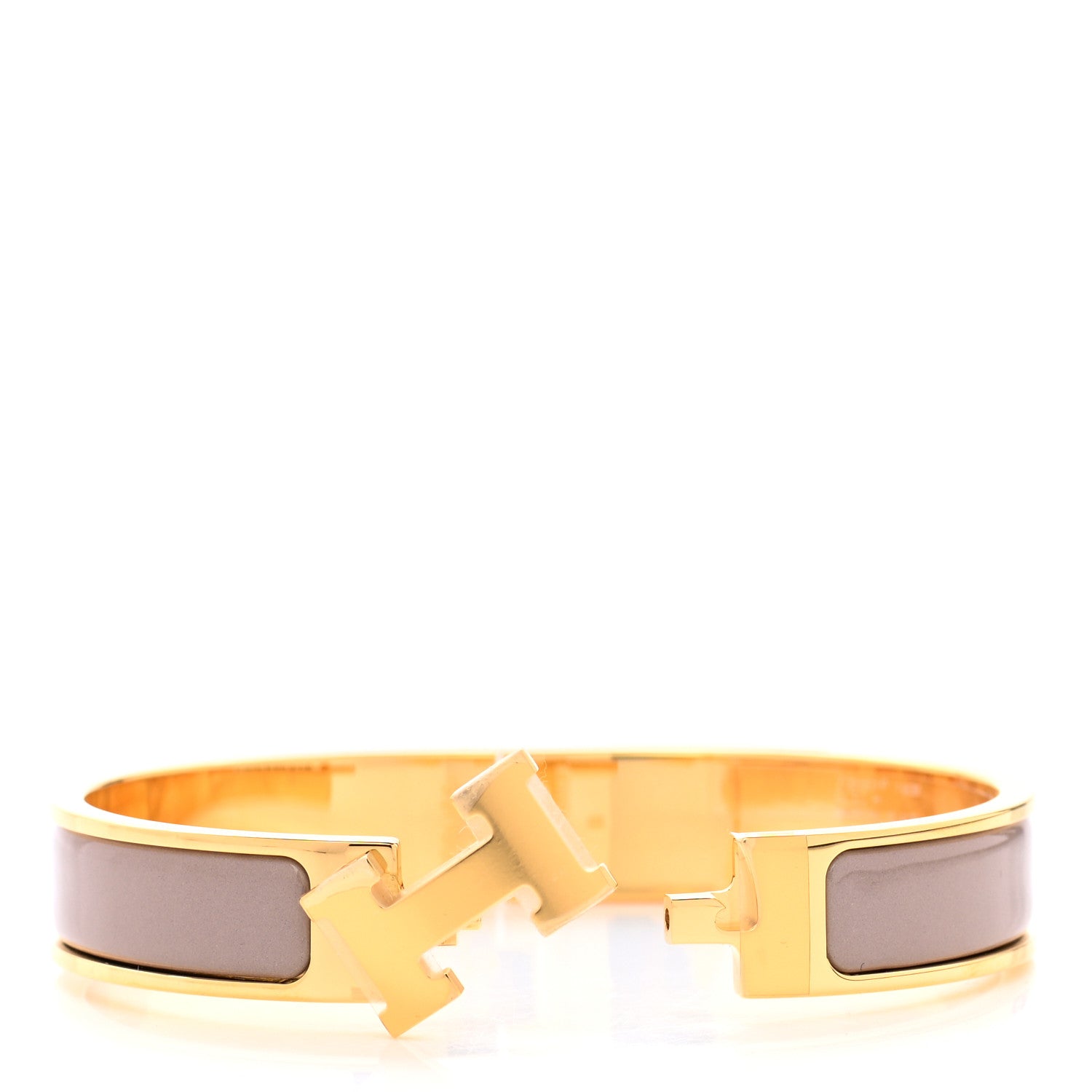 Hermes Enamel Narrow Clic Clac H Bracelet GM Marron Glace 5 of 5