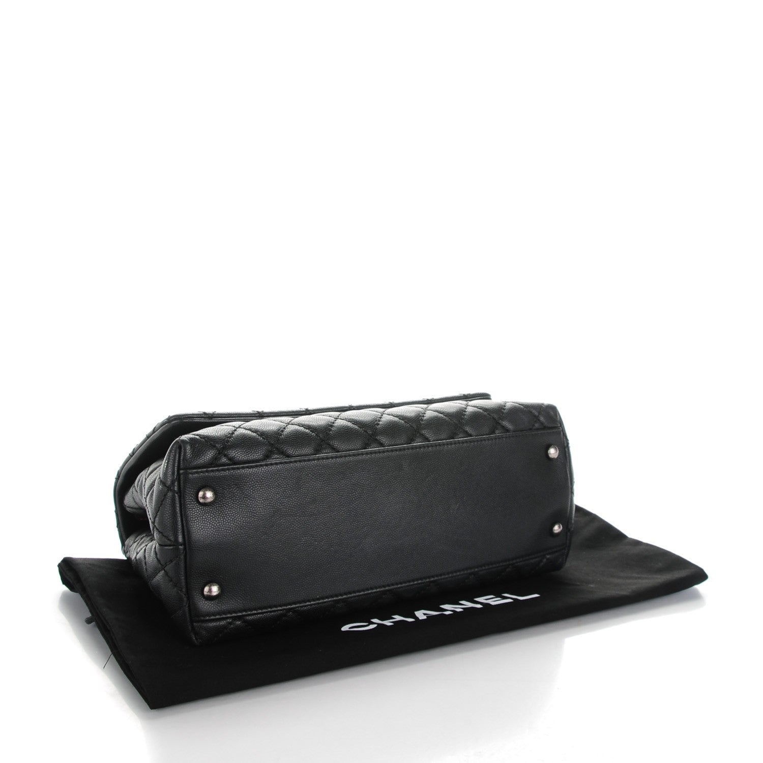 Chanel Caviar Quilted Small Coco Handle Flap Black 4 of 8