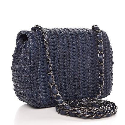 Chanel Lambskin Embroidered Small Flap Navy 3 of 8