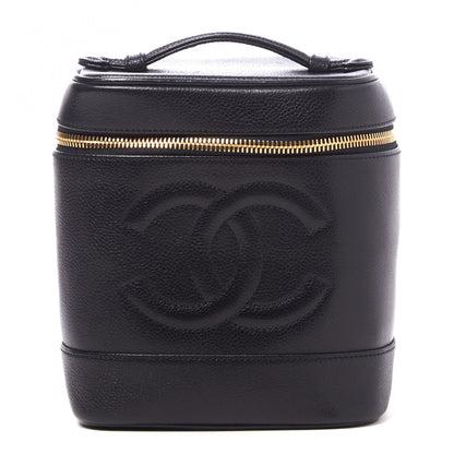 Chanel Caviar Vanity Cosmetic Case Black 1 of 10