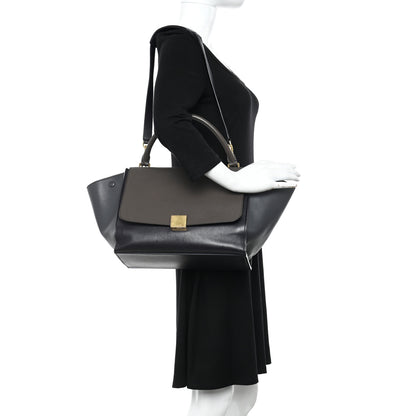 Celine Smooth Calfskin Medium Tri-Color Trapeze Anthracite 2 of 14
